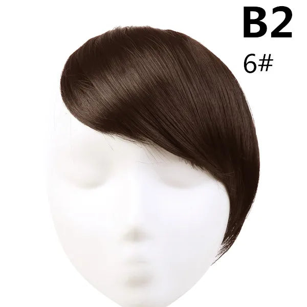 Clip-In Fringe Bangs – Natural-Looking Gradient Hairpiece (Black/Brown, Heat-Resistant)