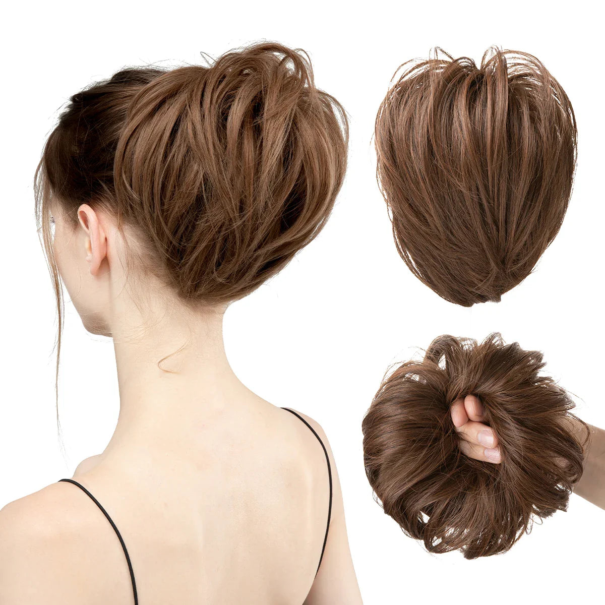 Silkara™ Hair Bun Curly Chignon Band