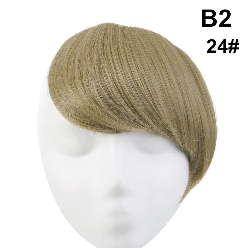 Clip-In Fringe Bangs – Natural-Looking Gradient Hairpiece (Black/Brown, Heat-Resistant)