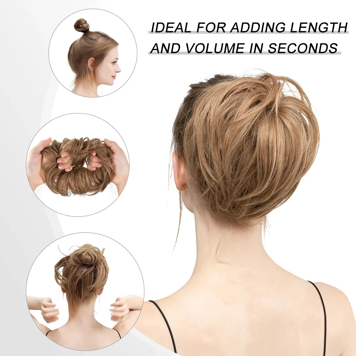 Silkara™ Hair Bun Curly Chignon Band