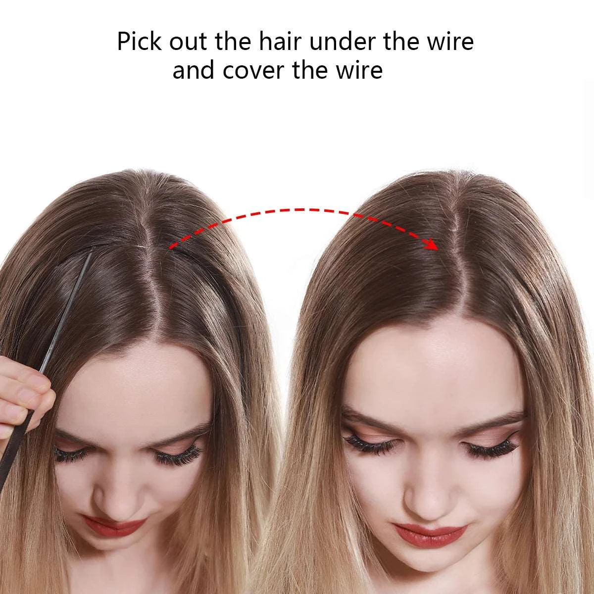 Silkara™ Secret Halo Hair Extensions 18, 22 Inches (Wavy-No Clip)