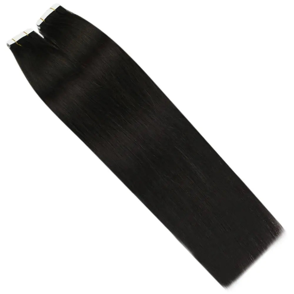 Virgin Remy Tape-In Hair Extensions – Invisible Injection Tape, Double Drawn, Natural Straight (20pcs)