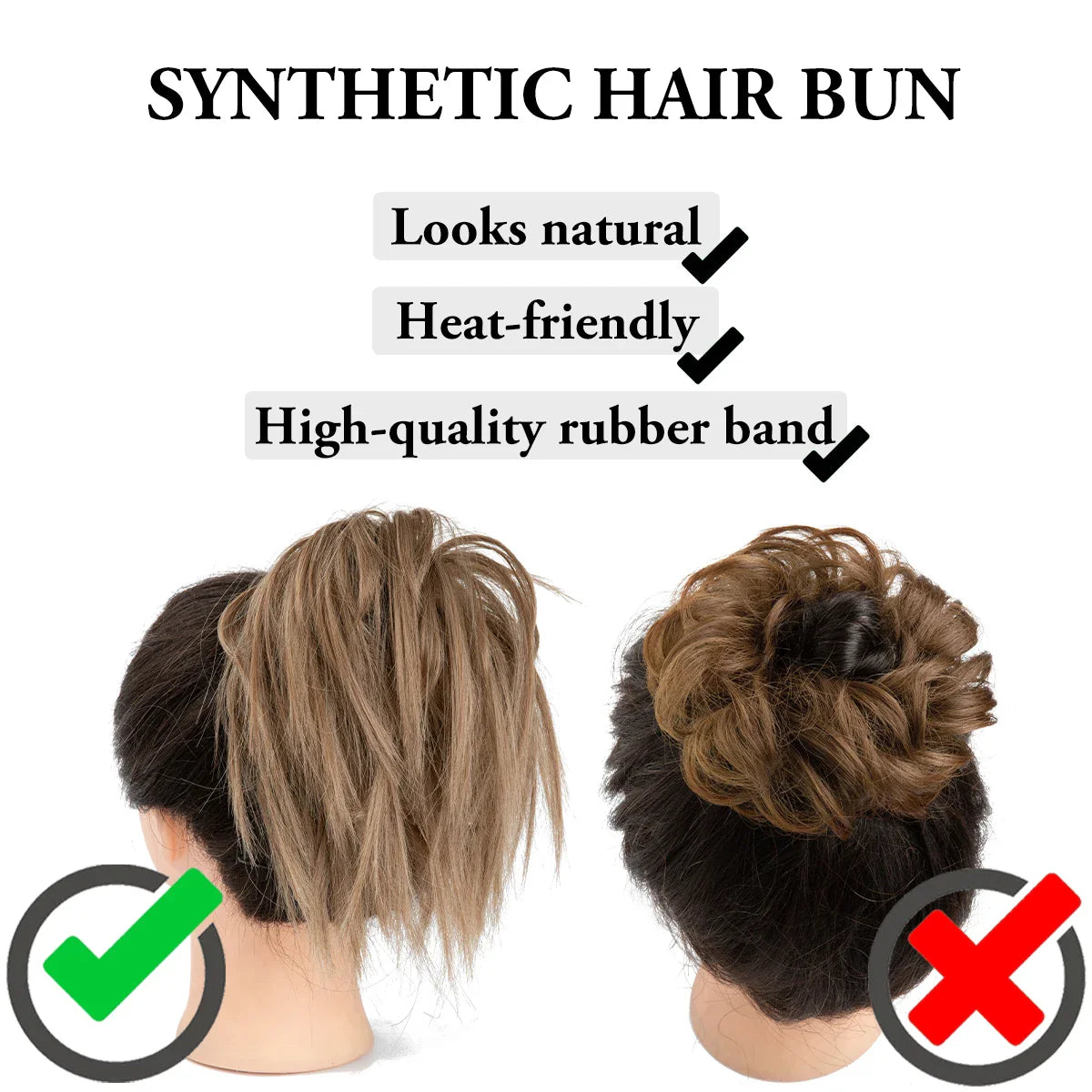 Silkara™ Hair Messy Curly Bun Star