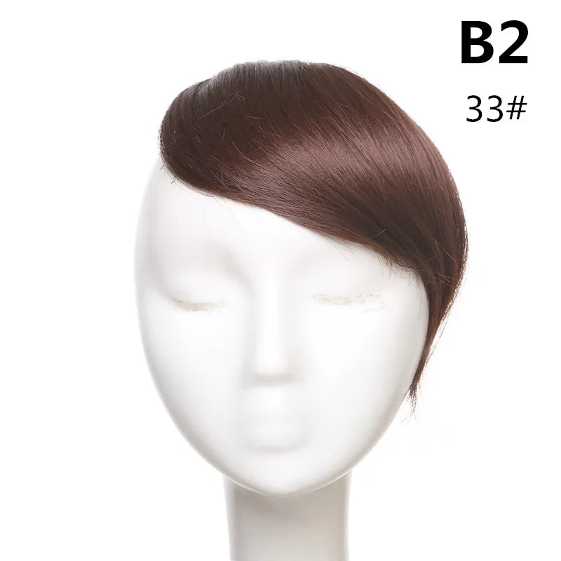 Clip-In Fringe Bangs – Natural-Looking Gradient Hairpiece (Black/Brown, Heat-Resistant)