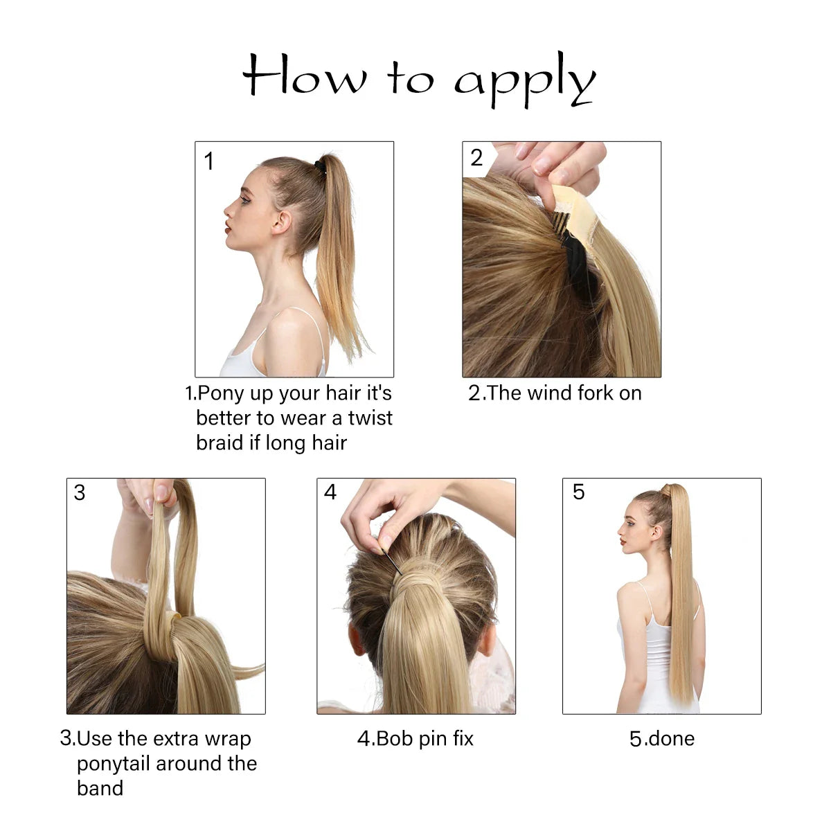 Silkara™  Clip in Ponytail Hair Extension, 20 inches