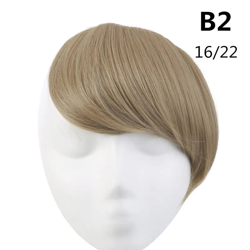 Clip-In Fringe Bangs – Natural-Looking Gradient Hairpiece (Black/Brown, Heat-Resistant)