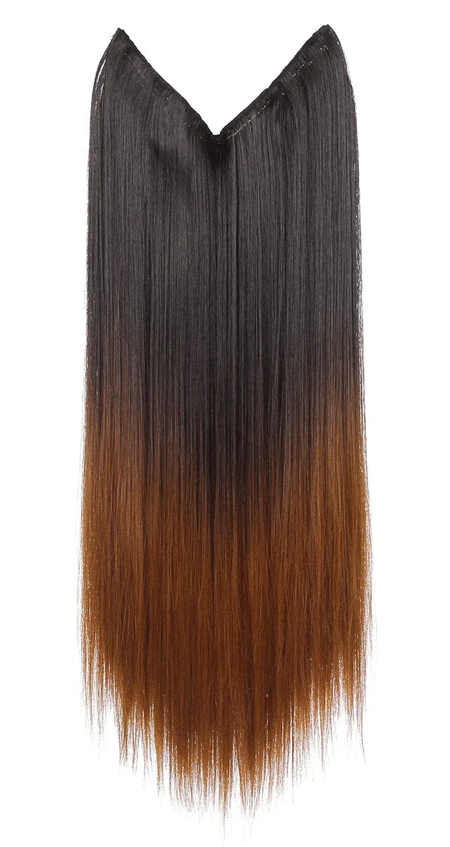 Silkara™ Secret Halo Hair Extensions 18, 22 Inches (Straight-No Clip)