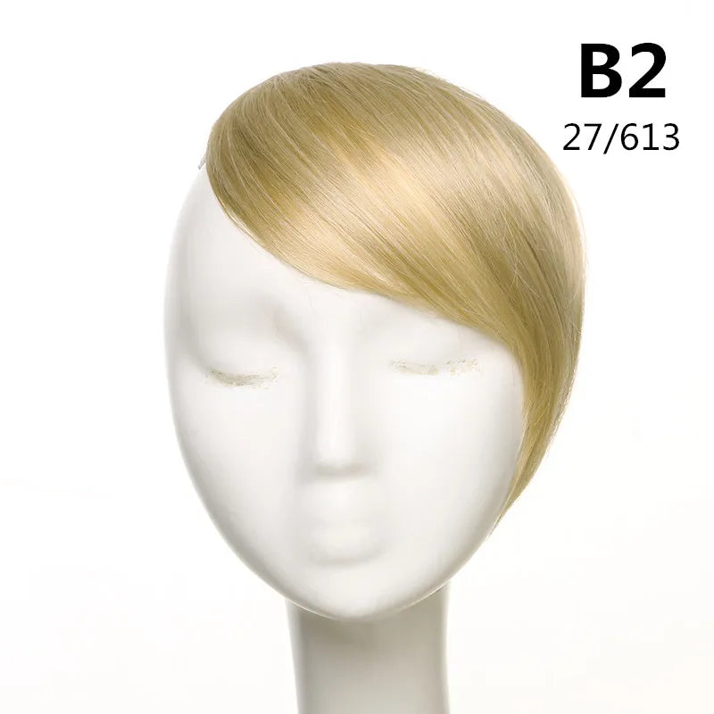 Clip-In Fringe Bangs – Natural-Looking Gradient Hairpiece (Black/Brown, Heat-Resistant)