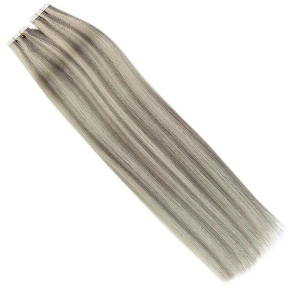 Virgin Remy Tape-In Hair Extensions – Invisible Injection Tape, Double Drawn, Natural Straight (20pcs)