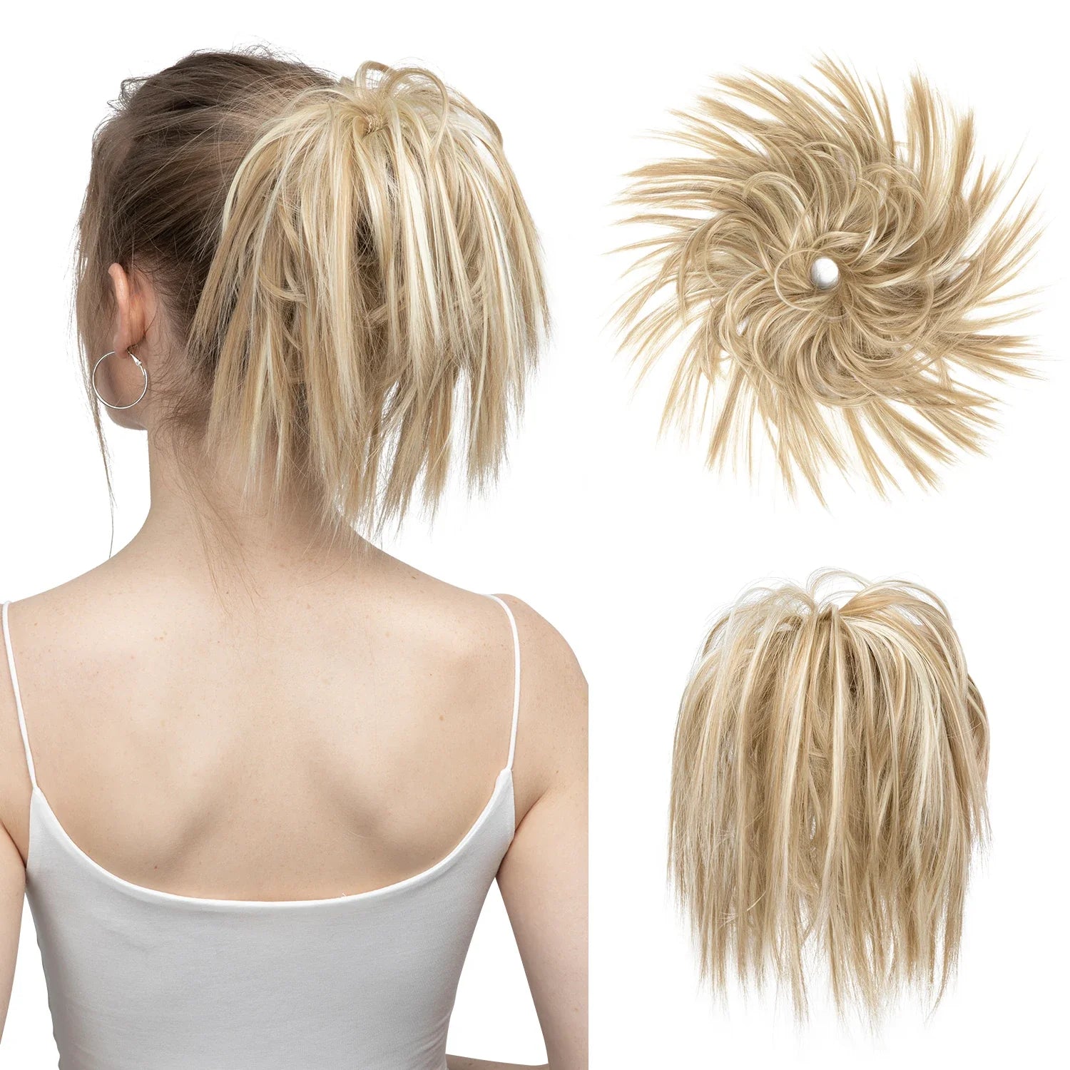 Silkara™ Hair Messy Curly Bun Star