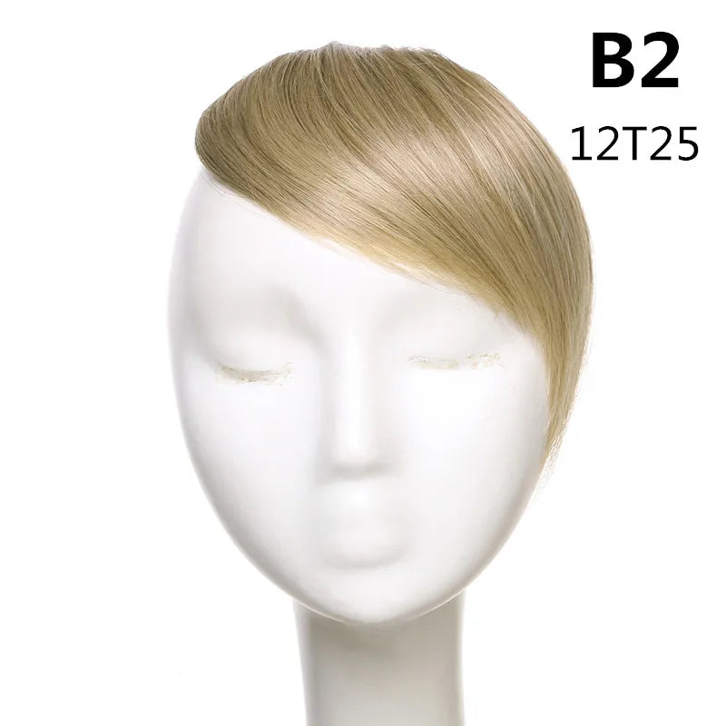 Clip-In Fringe Bangs – Natural-Looking Gradient Hairpiece (Black/Brown, Heat-Resistant)