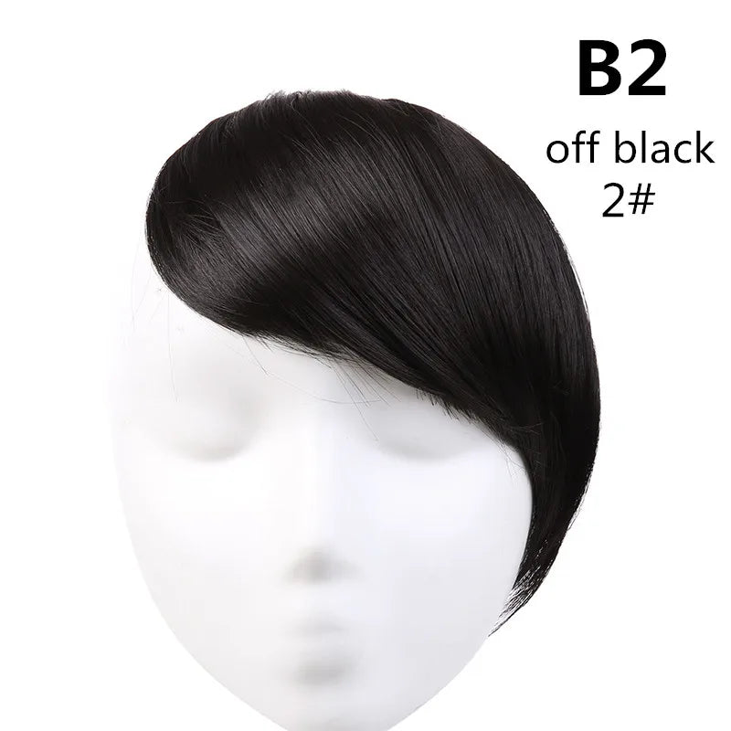 Clip-In Fringe Bangs – Natural-Looking Gradient Hairpiece (Black/Brown, Heat-Resistant)