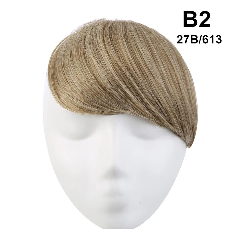 Clip-In Fringe Bangs – Natural-Looking Gradient Hairpiece (Black/Brown, Heat-Resistant)