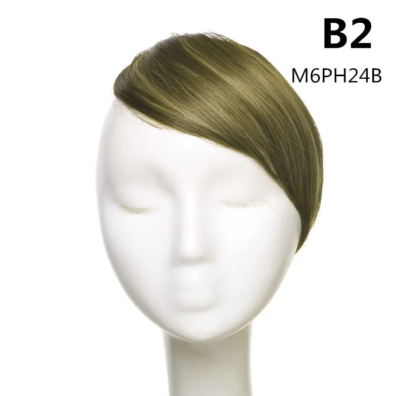 Clip-In Fringe Bangs – Natural-Looking Gradient Hairpiece (Black/Brown, Heat-Resistant)