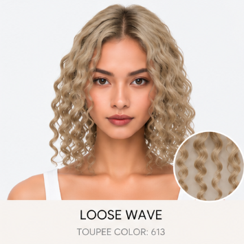 100% Human Hair – Straight & Wavy Swiss Lace Base for Natural Crown Coverage