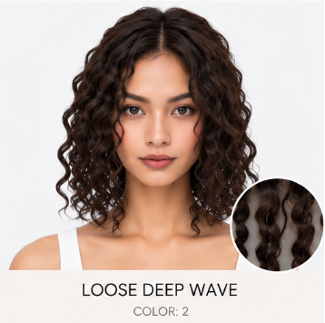 100% Human Hair – Straight & Wavy Swiss Lace Base for Natural Crown Coverage