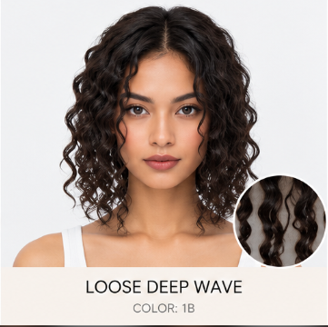 100% Human Hair – Straight & Wavy Swiss Lace Base for Natural Crown Coverage
