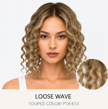 100% Human Hair – Straight & Wavy Swiss Lace Base for Natural Crown Coverage