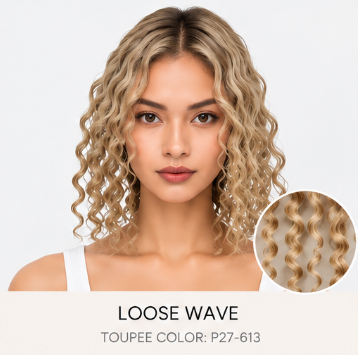 100% Human Hair – Straight & Wavy Swiss Lace Base for Natural Crown Coverage