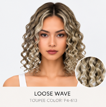 100% Human Hair – Straight & Wavy Swiss Lace Base for Natural Crown Coverage