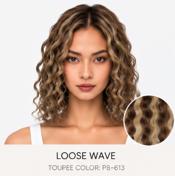 100% Human Hair – Straight & Wavy Swiss Lace Base for Natural Crown Coverage