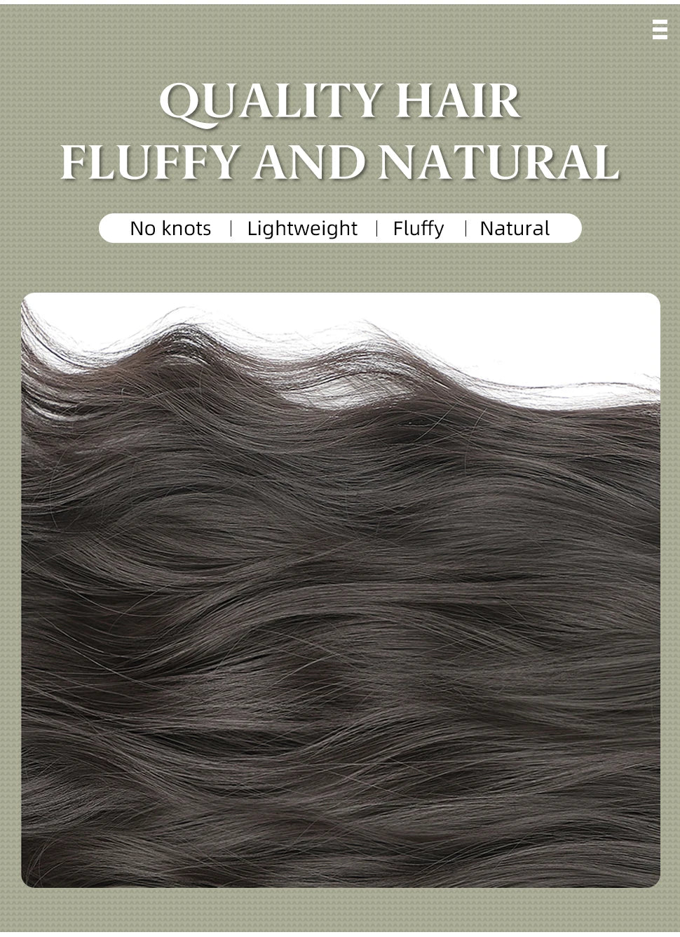 3PCS Wavy Clip In Hair Extensions – Thick Synthetic Full Head Hair Extensions for Women