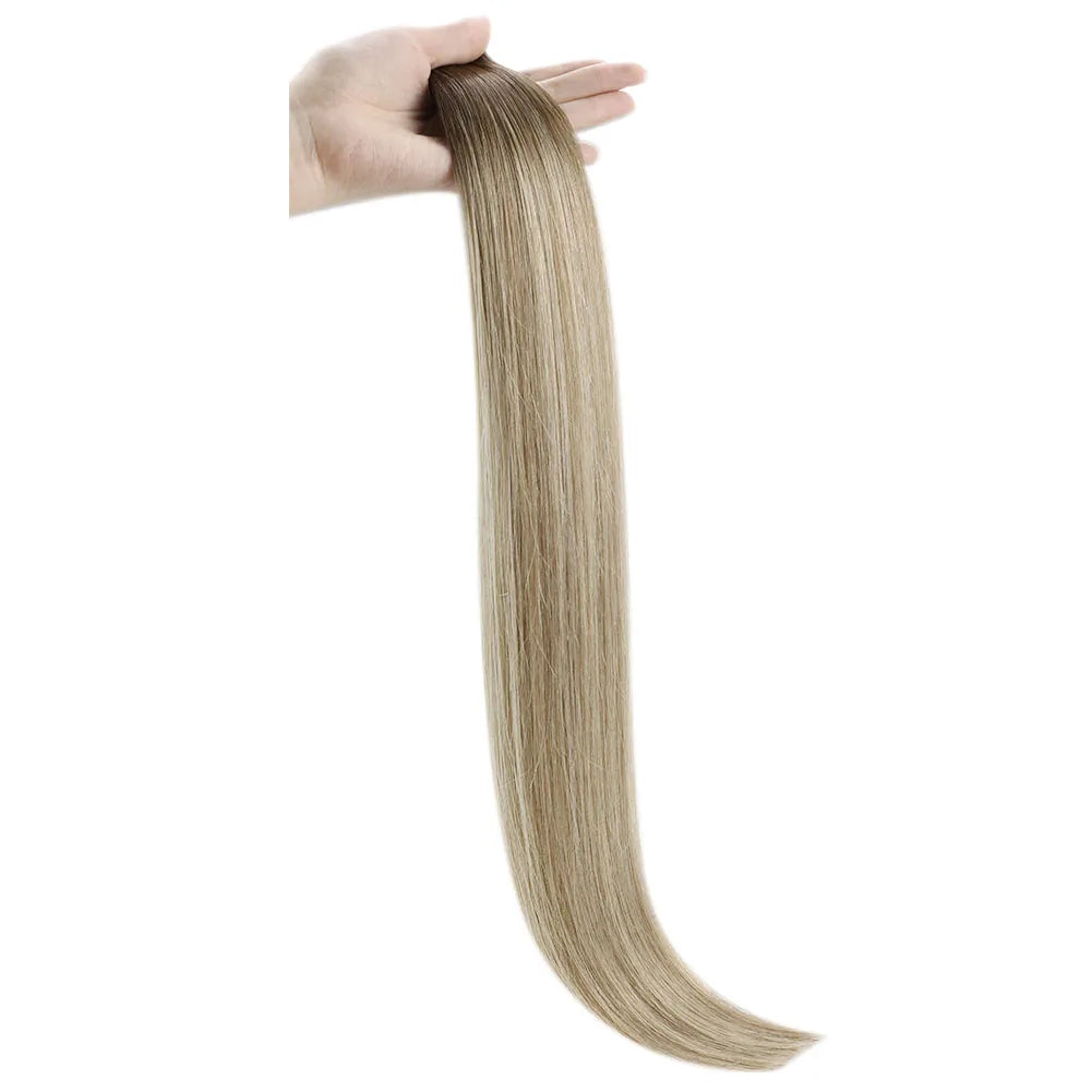 Virgin Tape-In Human Hair Extensions – Straight Remy Hair 2.5g/pc (14–24”)