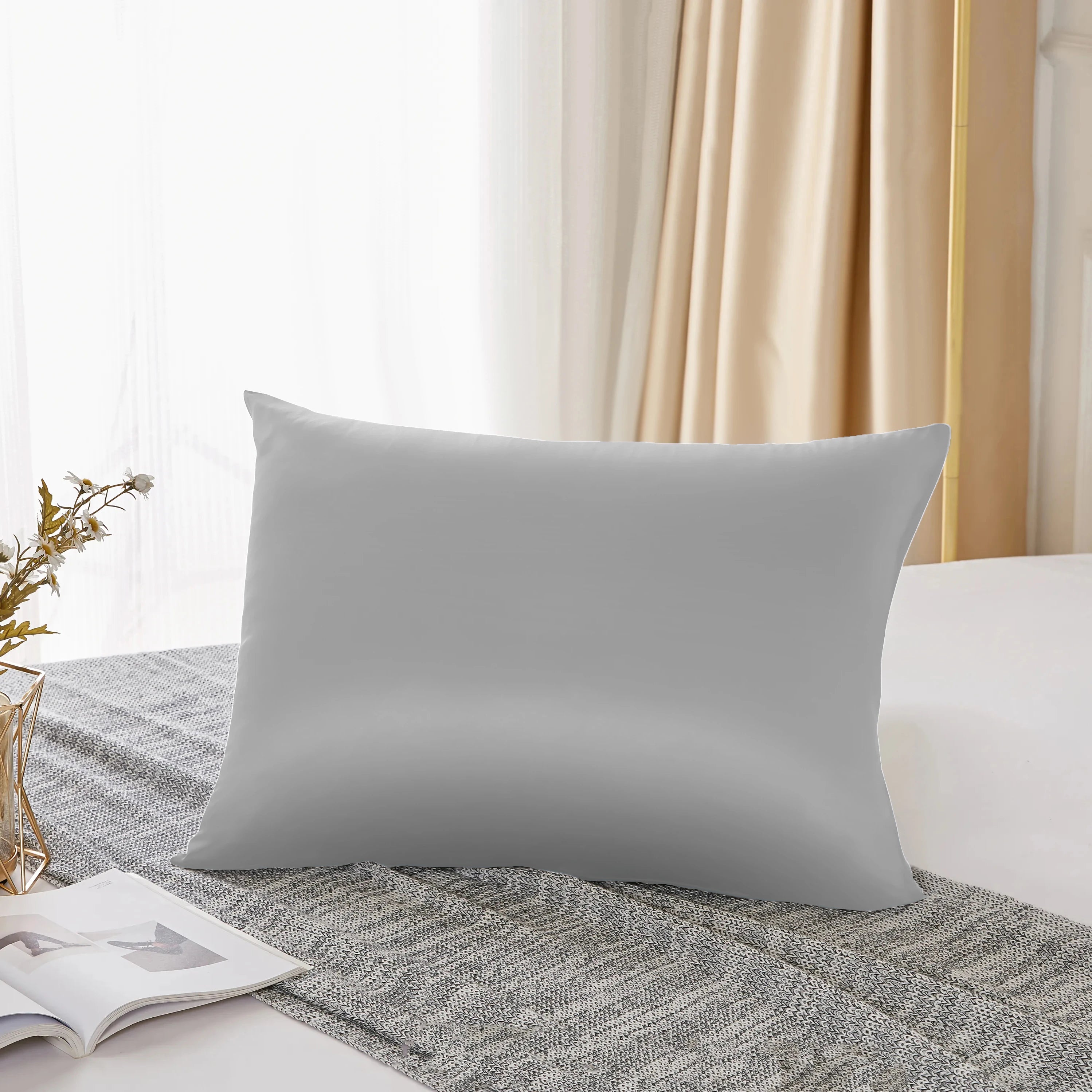 25 Momme Mulberry Silk Pillowcase – 100% Pure Silk Pillow Cover for Hair & Skin – Double-Sided 6A Grade Silk Pillowcase