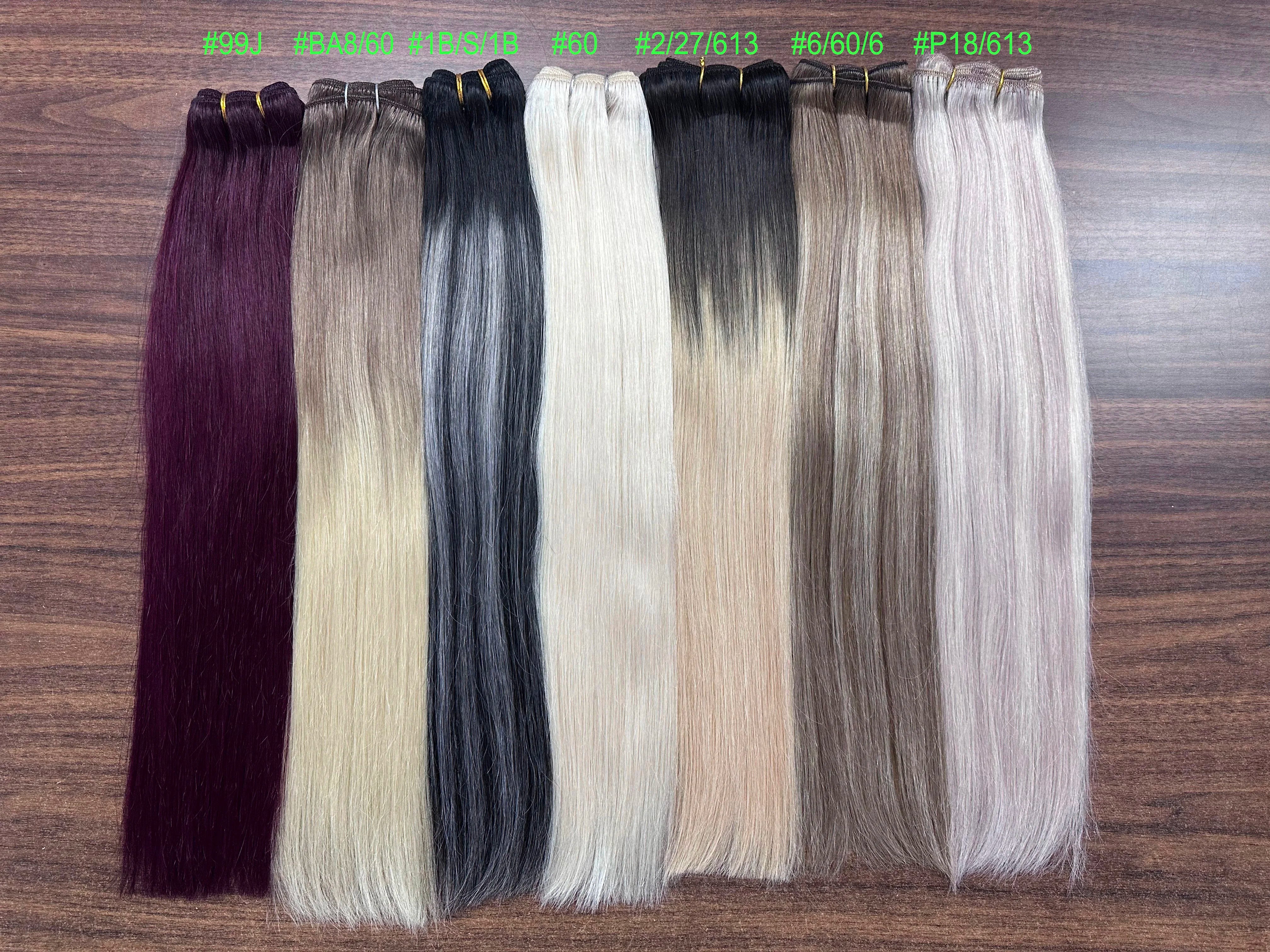 Machine Weft Human Hair Extensions – Straight Remy Hair Weaving Bundles 100g