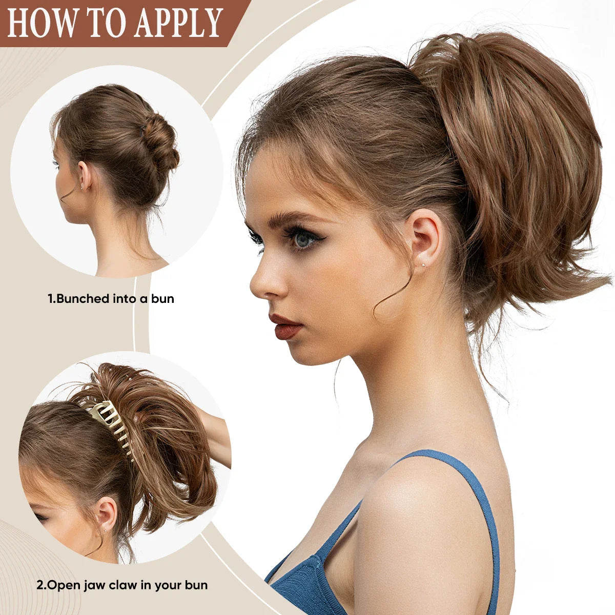 Silkara™  Claw Clip In Ponytail Hair Extensions