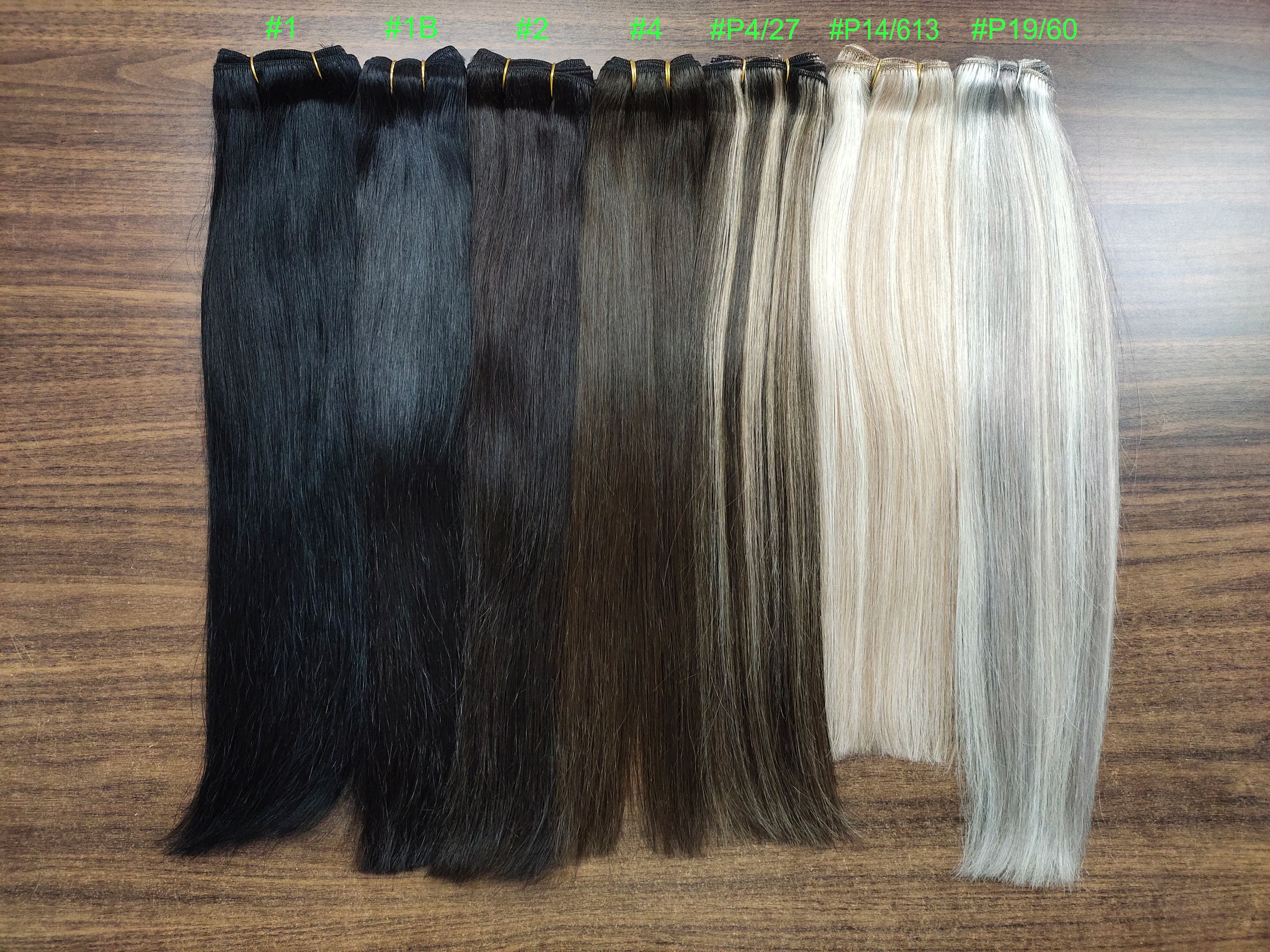 Machine Weft Human Hair Extensions – Straight Remy Hair Weaving Bundles 100g