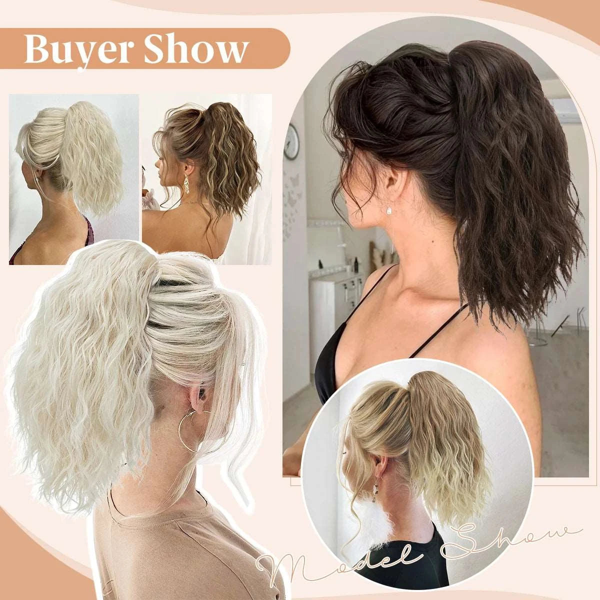 Silkara™  Curly Claw Clip In Ponytail 13"
