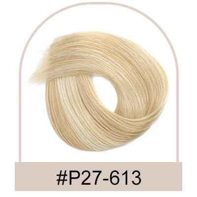 Silk Base Human Hair Topper with Bangs – 12 × 13 cm Remy Clip-In Crown Topper