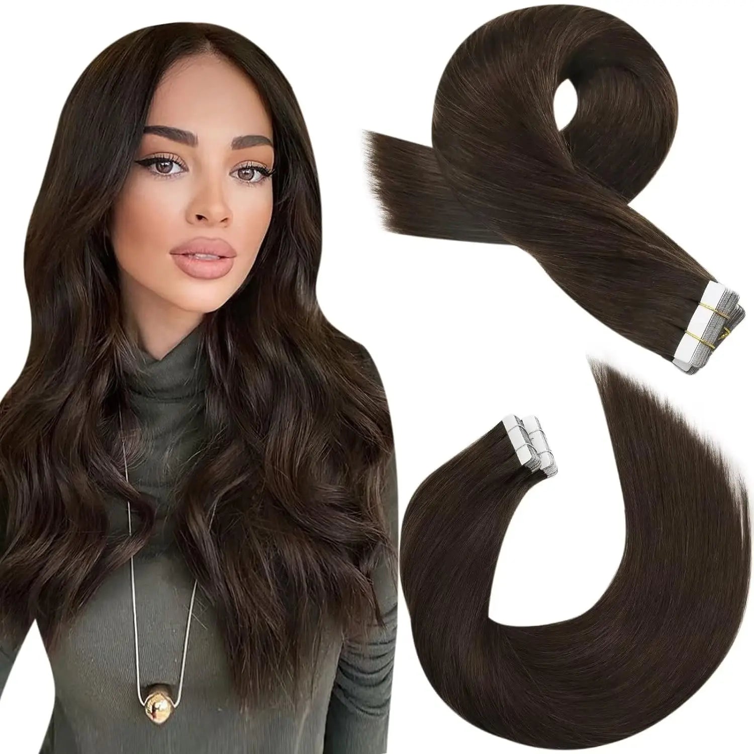 Premium Remy Human Hair Tape-In Extensions – 40 Pieces