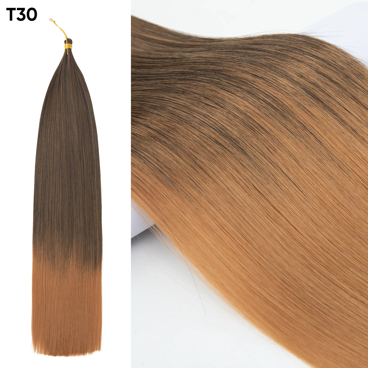 30 Inch Straight Braiding Hair Extensions – Soft Synthetic Crochet Braiding Hair Bundles for Women