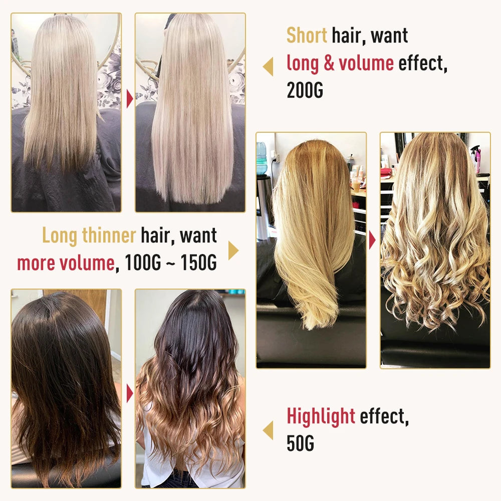 Virgin Remy Tape-In Hair Extensions – Invisible Injection Tape, Double Drawn, Natural Straight (20pcs)