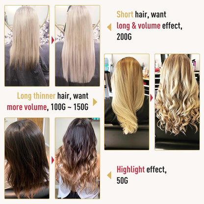 Virgin Remy Tape-In Hair Extensions – Invisible Injection Tape, Double Drawn, Natural Straight (20pcs)