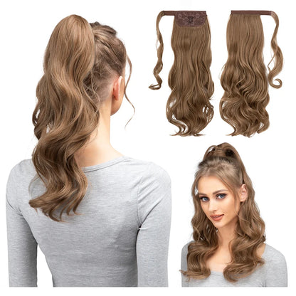 Long Wavy Ponytail – Clip-In Wrap Around Hair Extension (100g)
