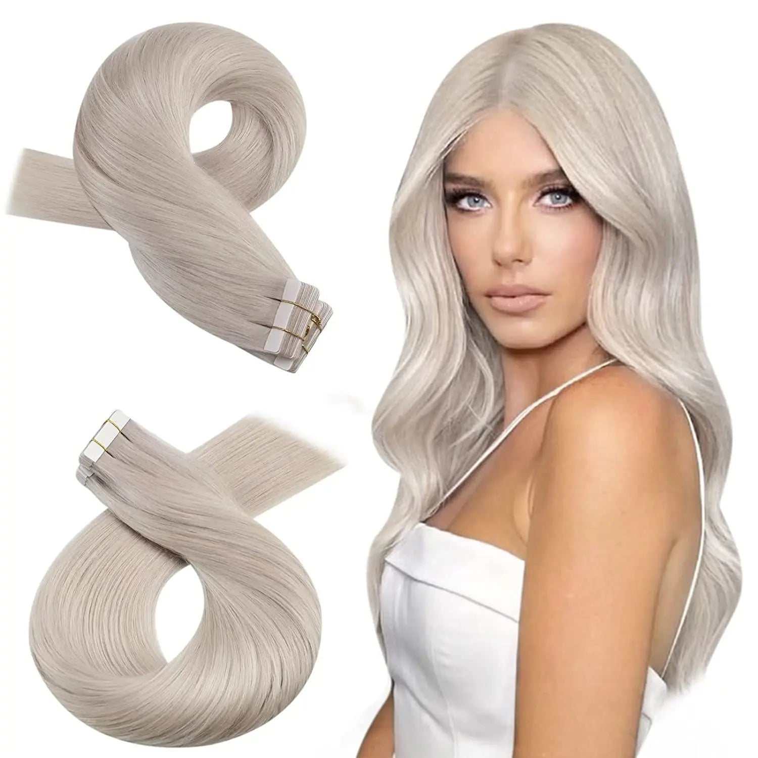 Premium Remy Human Hair Tape-In Extensions – 20 Pieces