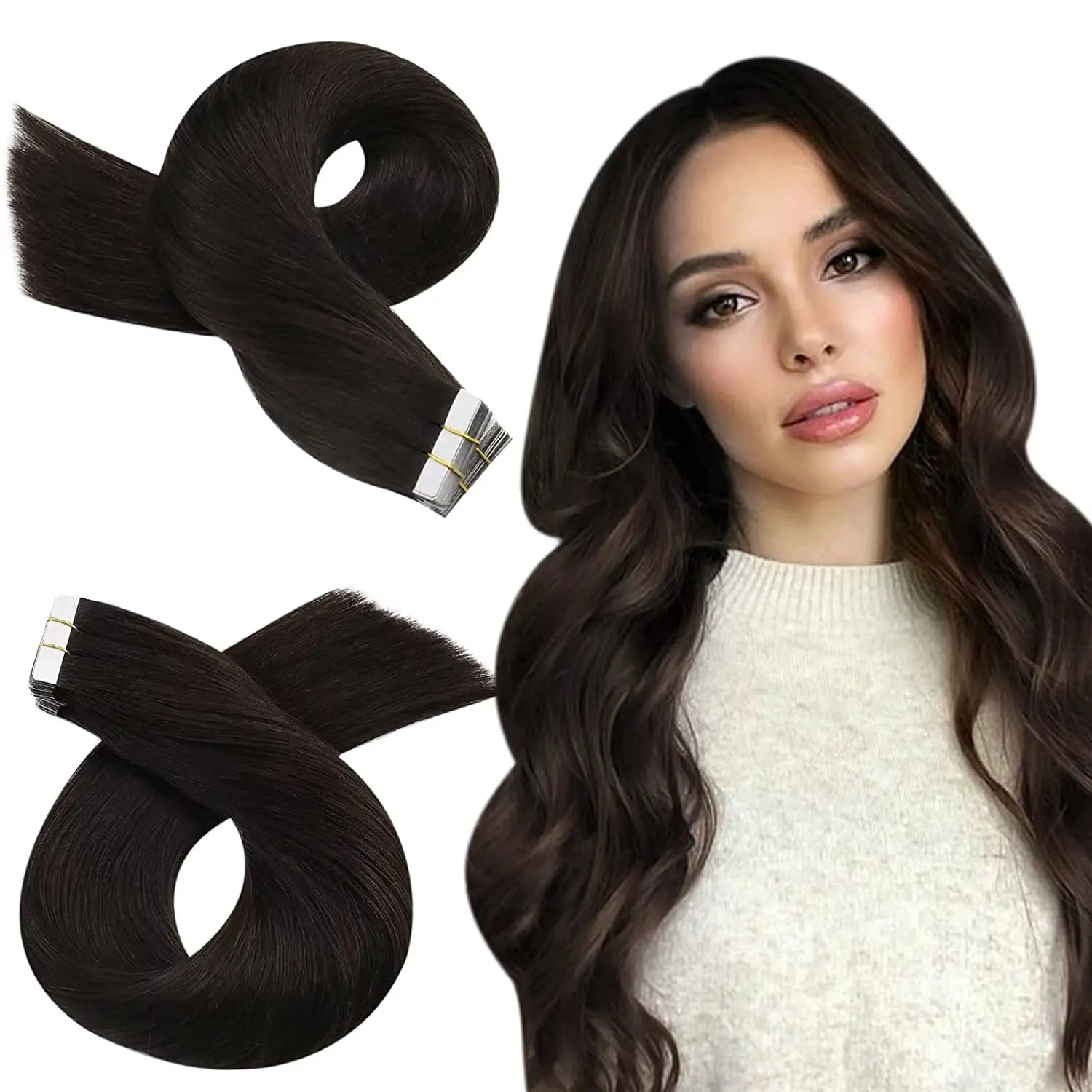 Premium Remy Human Hair Tape-In Extensions – 20 Pieces
