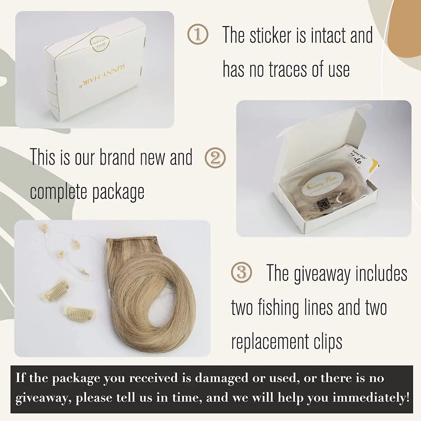 Invisible Wire Human Hair Extensions – One Piece Halo Weft with Clips (12–20”)