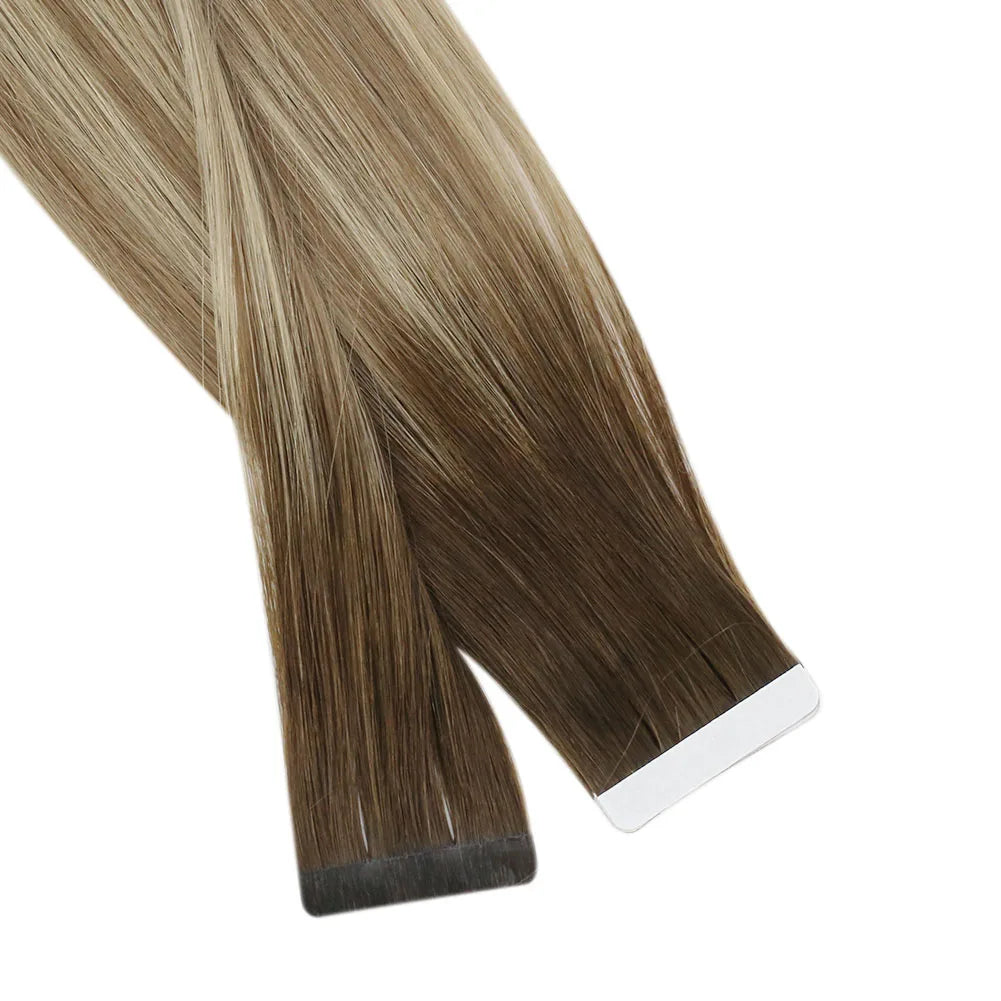 Virgin Tape-In Human Hair Extensions – Straight Remy Hair 2.5g/pc (14–24”)