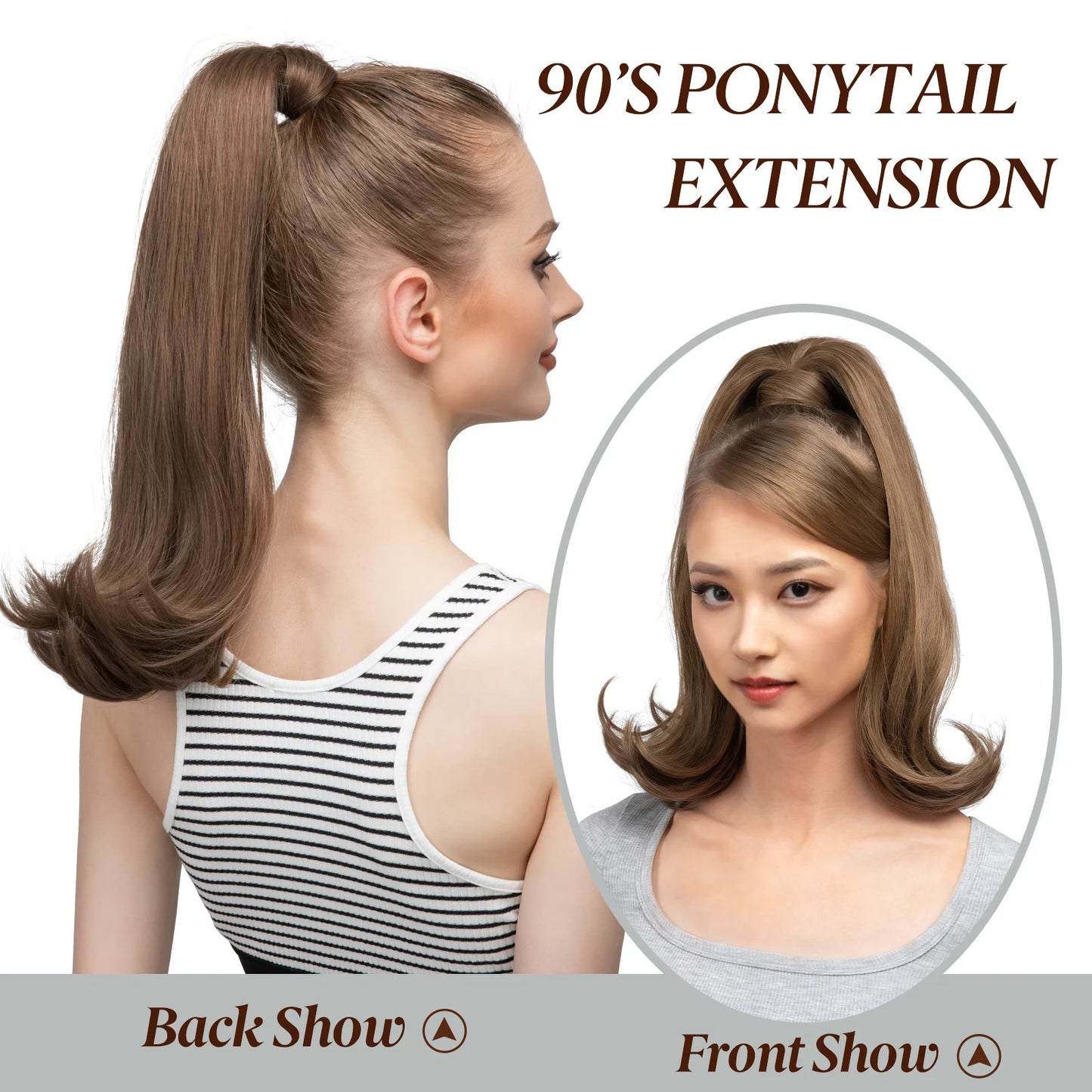 Long Curly Ponytail – Clip-In Wrap Around Hair Extension (140g)