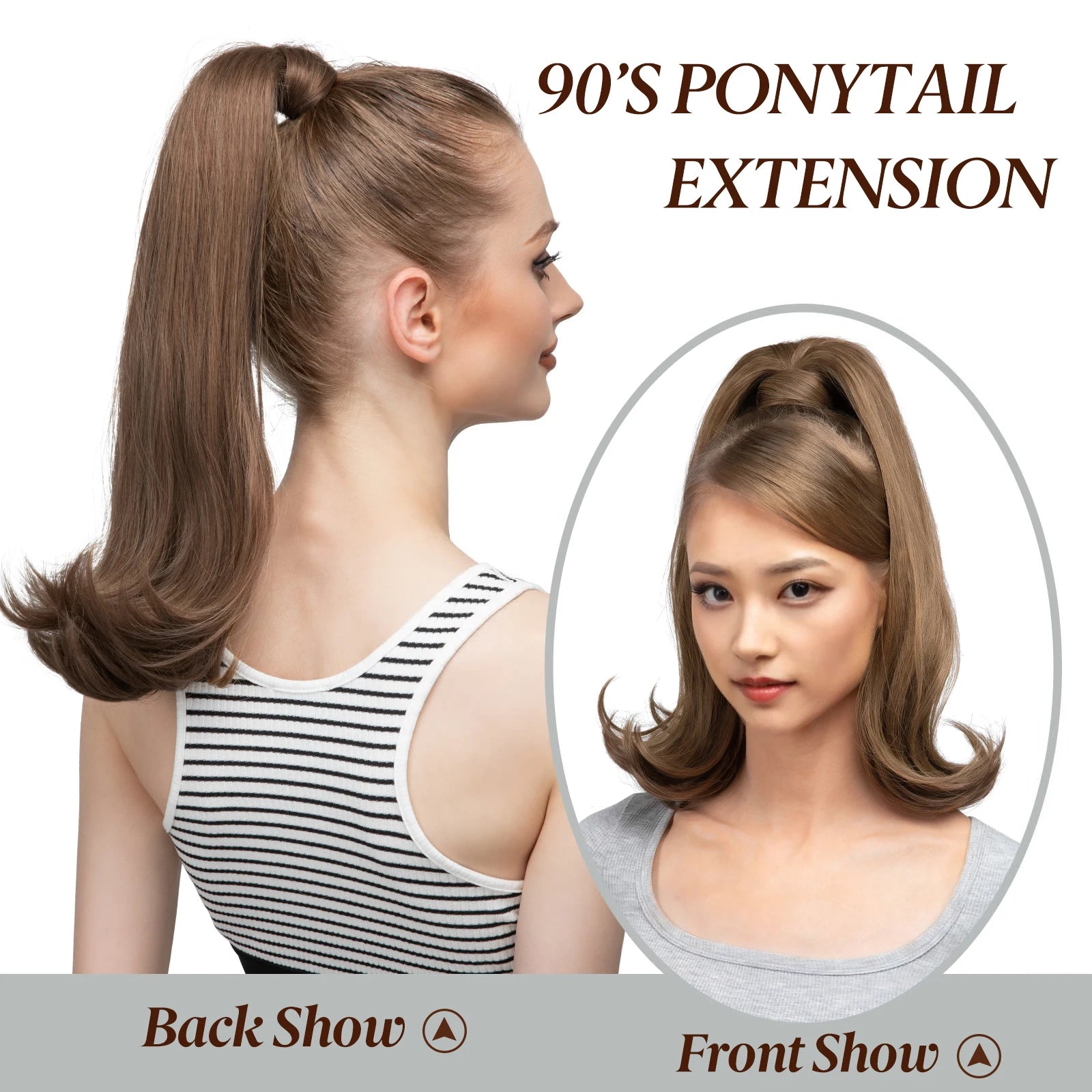 Long Curly Ponytail – Clip-In Wrap Around Hair Extension (140g)