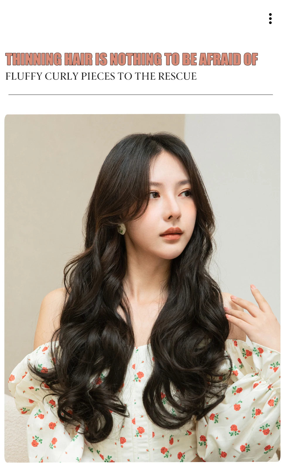 3PCS Wavy Clip In Hair Extensions – Thick Synthetic Full Head Hair Extensions for Women