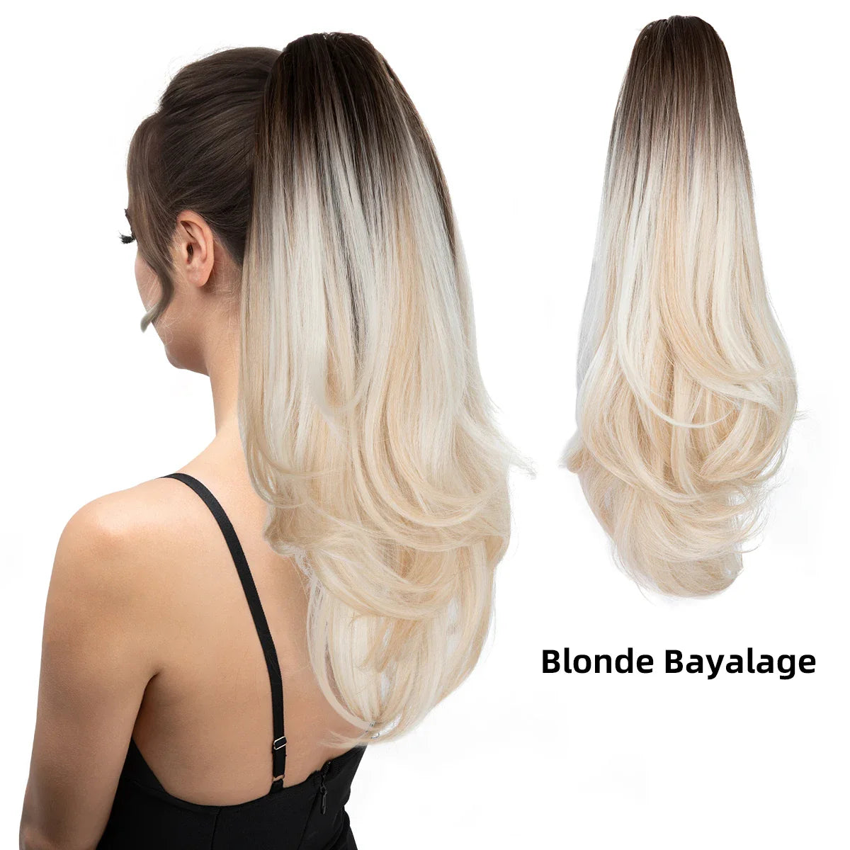 Premium Claw Clip-In Ponytail Hair Extension – Silky Straight | Heat-Resistant Synthetic Hairpiece (120g)