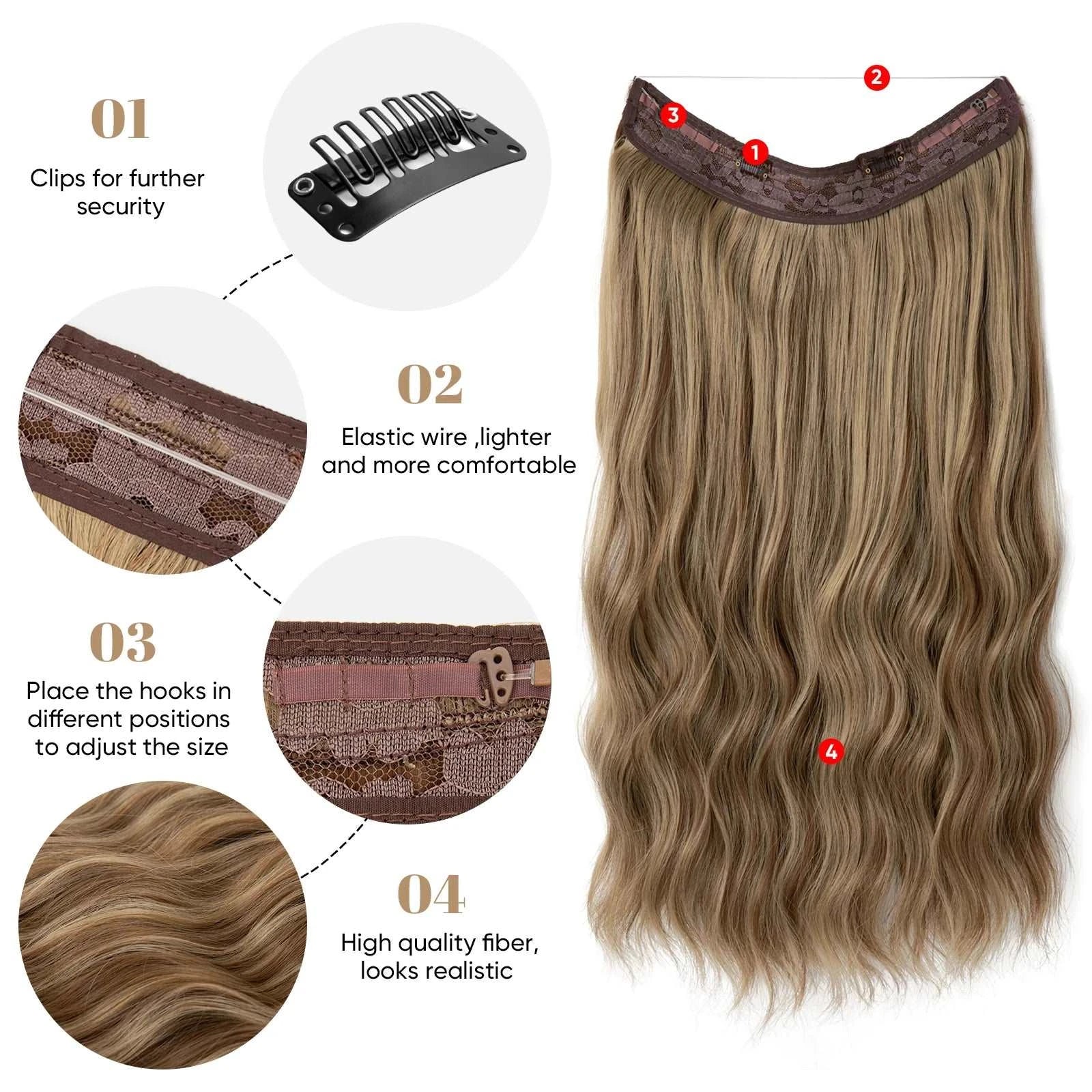 Silkara™ Halo Extensions (Wavy-2 Clips)