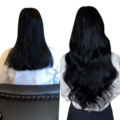 7-Piece Clip-In Human Hair Extensions – 16–24” Straight Remy Hair (105g)