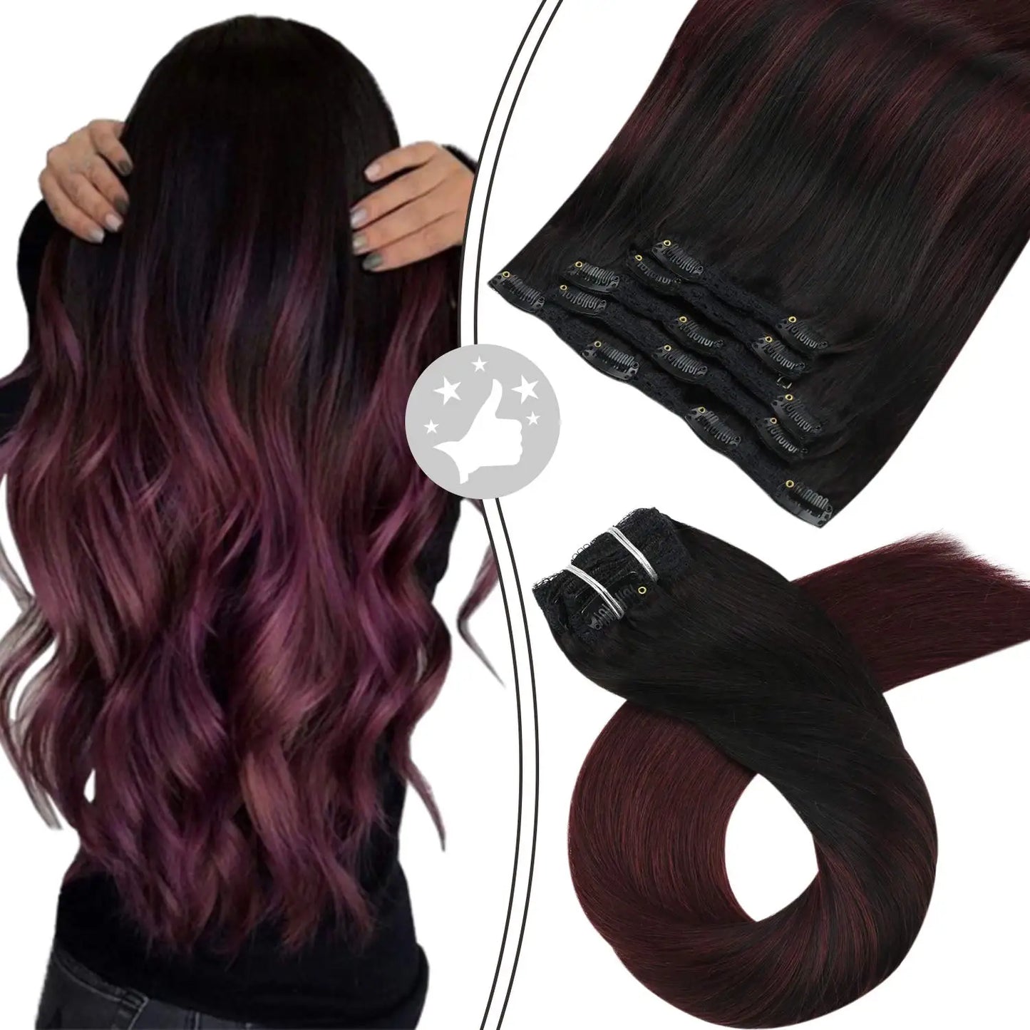 7-Piece Clip-In Human Hair Extensions – 16–24” Straight Remy Hair (105g)