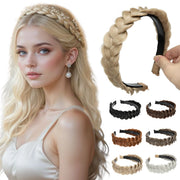 Bohemian Braided Headband – Synthetic Braided Hair Band for Women | Natural Look Hair Accessory